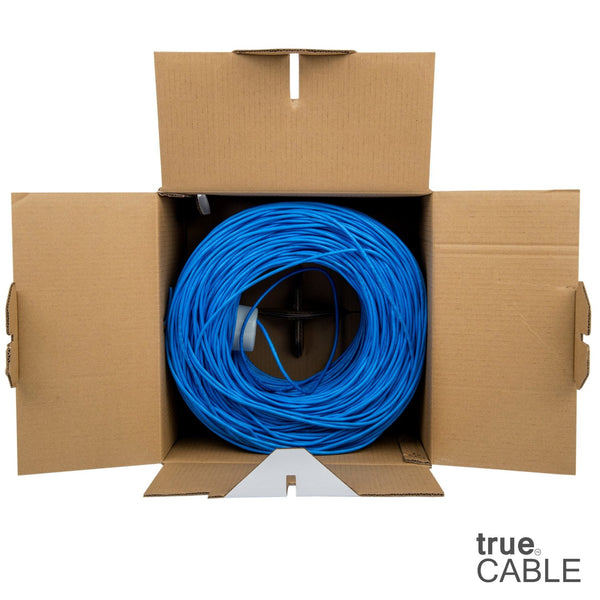 Cat5e Plenum Ethernet Cable Blue 1000ft trueCABLE Open Box
