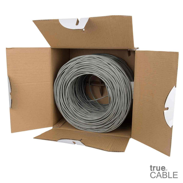 Cat5e Riser Ethernet Cable Gray 1000ft trueCABLE Open Box