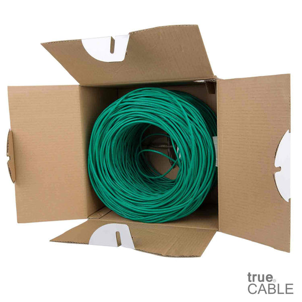 Cat5e Riser Ethernet Cable Green 1000ft trueCABLE Open Box