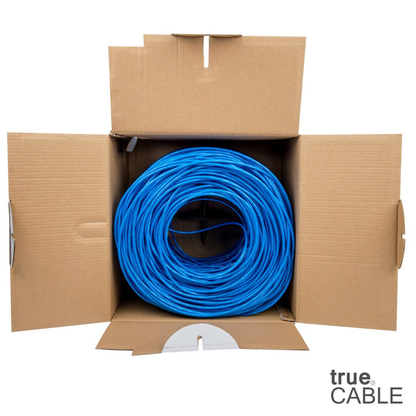 Cat6 Riser Ethernet Cable Blue 1000ft trueCABLE Open Box