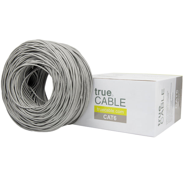 Cat6 Riser Ethernet Cable Gray 1000ft trueCABLE Box Top