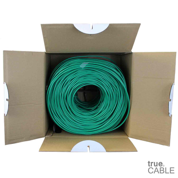 Cat6 Riser Ethernet Cable Green 1000ft trueCABLE Open Box