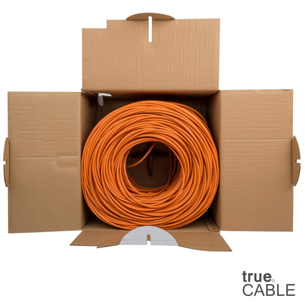 Cat6 Riser Ethernet Cable Orange 1000ft trueCABLE Open Box